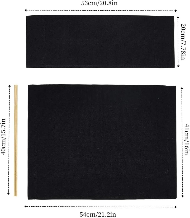 Cansybil Director Chair Replacement Canvas Fabric Seat Cover Foldable Director’s Chair Cover Kit Black | 21.2" L x 16.1" W x 0.39" H (B: Black 21.25''L*16.14''W) - Image 2
